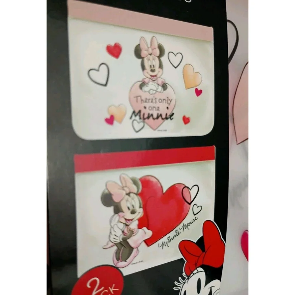 Disney Minnie Mouse 2Pk (4Bags) Reusable Snack Bags 8